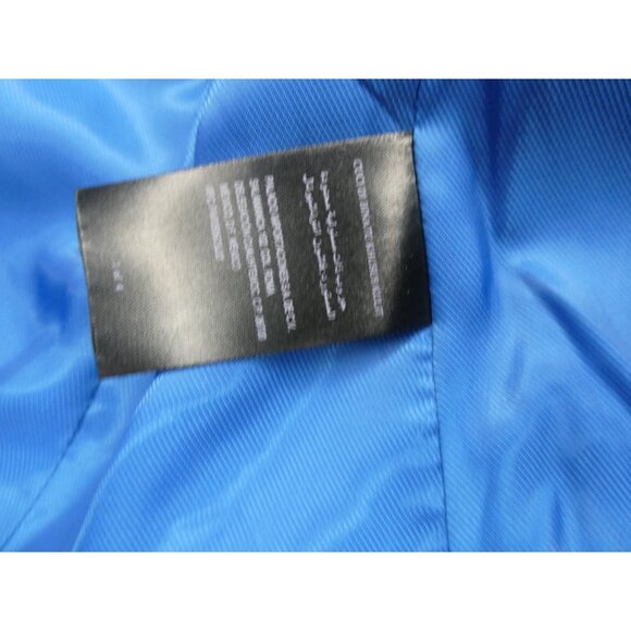 Bebe‎ Bright Blue Biker Zip Up Sleeves Leather Jacket Women's M - Picture 7 of 8